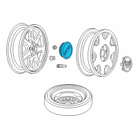 OEM Cadillac Wheel Trim CAP *Painted Diagram - 9592898