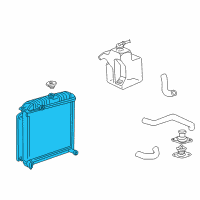 OEM 1998 Dodge B3500 Engine Cooling Radiator Diagram - 52029630AC