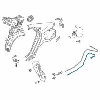 OEM Hyundai Accent Catch & Cable Assembly-Fuel Filler Diagram - 81590-J0000