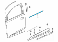 OEM Chevrolet Bolt EUV Belt Molding Diagram - 42769461
