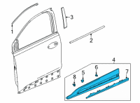 OEM Chevrolet Bolt EUV Lower Molding Diagram - 42786083