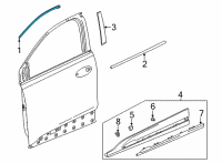 OEM Chevrolet Bolt EUV Upper Molding Diagram - 42788373