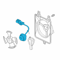 OEM 2005 Honda Accord Motor, Cooling Fan Diagram - 38616-RCJ-A01