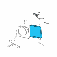 OEM Ford F-250 Super Duty Radiator Assembly Diagram - 6C3Z-8005-BA