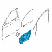 OEM BMW 530i xDrive Front Left Window Regulator Diagram - 51-33-7-487-085