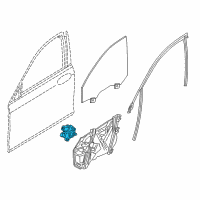 OEM BMW 540i xDrive Drive Front Door Window Motor Diagram - 51-33-7-455-081