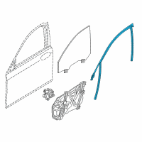 OEM 2017 BMW 530i xDrive Window Guide, Left Front Door Diagram - 51-33-7-336-963