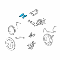 OEM Cadillac SRX Rear Pads Diagram - 20962994