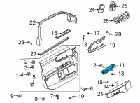 OEM Ford Bronco Sport HANDLE ASY - DOOR - INNER Diagram - LJ6Z-5822601-A