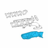 OEM 2012 Lexus GX460 INSULATOR, Exhaust Manifold Heat Diagram - 17167-38140