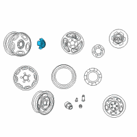 OEM Dodge B250 Hub Cap Diagram - 52057786