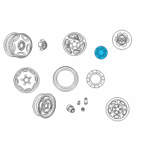 OEM Dodge B2500 Wheel Center Cap Diagram - 5CP90MX9