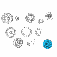 OEM Dodge B2500 Steel Wheel Diagram - 52039347AB