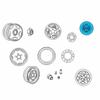 OEM Dodge B2500 Wheel Center Cap Diagram - 52039098AB