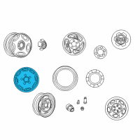 OEM Dodge Ram 3500 Wheel Center Cap Diagram - 52038267