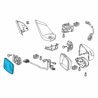 OEM 2012 Honda CR-Z Mirror Sub-Assembly, Passenger Side (Sr1000) (Heated) Diagram - 76203-SZT-A11