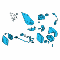 OEM 2015 Honda CR-Z Mirror Assembly, Passenger Side Door (Premium Northern Lights Violet Pearl) (Coo) (R.C.) Diagram - 76200-SZT-307ZB