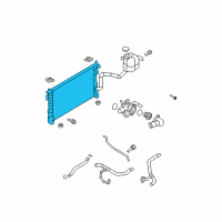 OEM 2009 Mercury Sable Radiator Diagram - 7T4Z-8005-A