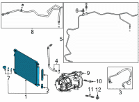 OEM 2020 Toyota Highlander Condenser Diagram - 884A0-48010