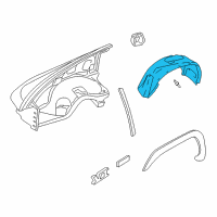 OEM 1997 Dodge Dakota Shield-Front Fender Diagram - 55256848AF