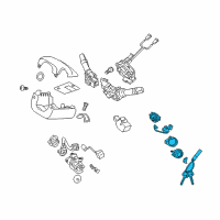 OEM 2012 Hyundai Genesis Coupe Key Sub Set-Steering Lock Diagram - 81900-2MB00