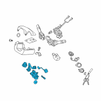 OEM 2011 Hyundai Genesis Coupe Body & Switch Assembly-Steering & IGNTION Diagram - 81910-2M000