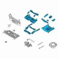 OEM 2011 Chevrolet Aveo Floor Pan Assembly Diagram - 96813457