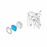 OEM 1997 Chevrolet Express 2500 Headlamp Bulb Diagram - 16522984