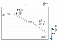 OEM 2019 Hyundai Santa Fe Link Assembly-Front Stabilizer Diagram - 54830-C5000