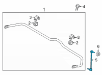 OEM Kia Link Assembly-Front Stabilizer Diagram - 54830C5000