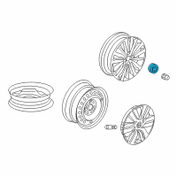 OEM 2019 Honda Fit Cap Assembly, Aluminum Wheel Center Diagram - 44732-T5R-A21