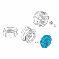 OEM 2017 Honda Fit Trim Assembly, Wheel (15X6J) Diagram - 44733-T5R-A01