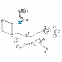 OEM Cadillac XLR Thermostat Housing Diagram - 12596643