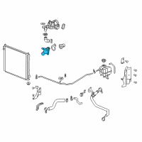 OEM 2007 Cadillac SRX Thermostat Housing Diagram - 12596643