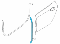 OEM 2022 BMW M8 Gran Coupe GAP SEAL FOR B-PILLAR REAR D Diagram - 51-76-7-435-447