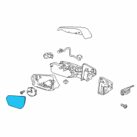 OEM 2019 Chevrolet Equinox Mirror Glass Diagram - 23406428