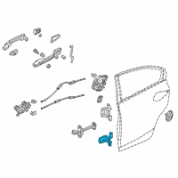 OEM Honda Accord Hinge, Right Rear Door (Lower) Diagram - 67920-T2A-H11ZZ