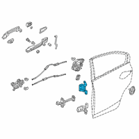 OEM 2017 Honda Accord Hinge, Right Rear Door (Upper) Diagram - 67910-T2A-H11ZZ