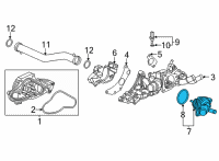 OEM 2017 Honda Pilot Cover Assembly, Thermostat Diagram - 19315-RLV-A51