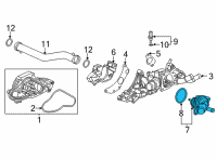 OEM Honda Odyssey Cover Assembly, Thermostat Diagram - 19315-RLV-A51