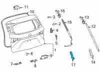 OEM 2022 Toyota Sienna Lift Actuator Lower Bracket Diagram - 68947-08011