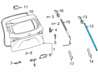 OEM 2021 Toyota Sienna Lift Cylinder Diagram - 68950-08050