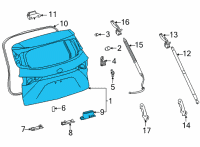 OEM Toyota Sienna Lift Gate Diagram - 67005-08170
