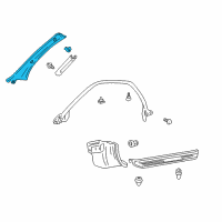 OEM 2005 Toyota Celica Windshield Pillar Trim Diagram - 62210-20120-B0