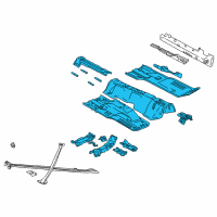 OEM 2004 Ford Thunderbird Front Floor Pan Diagram - 3W6Z-7611135-AA