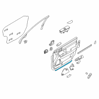 OEM Kia Amanti WEATHERSTRIP Assembly-Front Door Trim Diagram - 823663F000