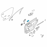 OEM Kia Front Door Safety Window Unit Assembly Left Diagram - 957503F010