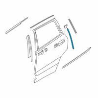 OEM BMW TRIM WINDOW GUIDE RAIL REAR Diagram - 51-35-7-429-411