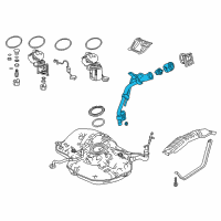 OEM Honda Civic Pipe Assembly, Fuel Filler Diagram - 17650-TEG-A00