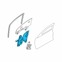OEM Infiniti Door Window Regulator Assembly, Right Diagram - 80720-CL70B